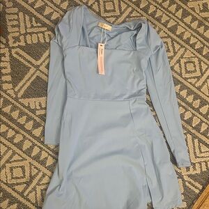 Amazon Sky Blue Long Sleeve Dress